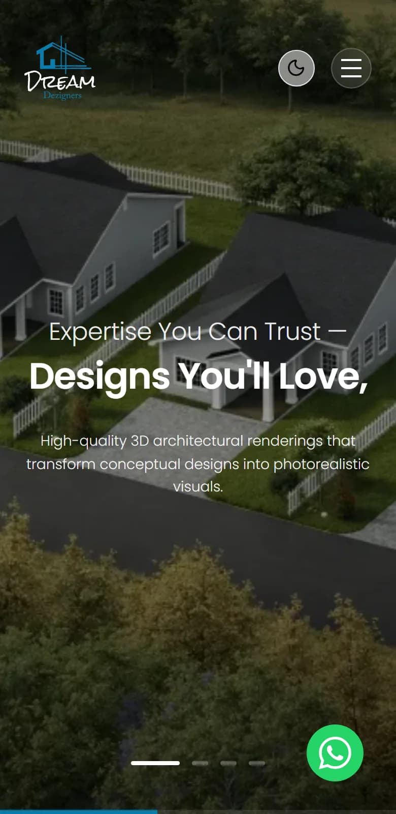 Dream Dezigners live mobile application view